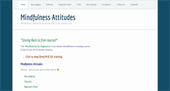 Desktop Screenshot of mindfulnessattitudes.com
